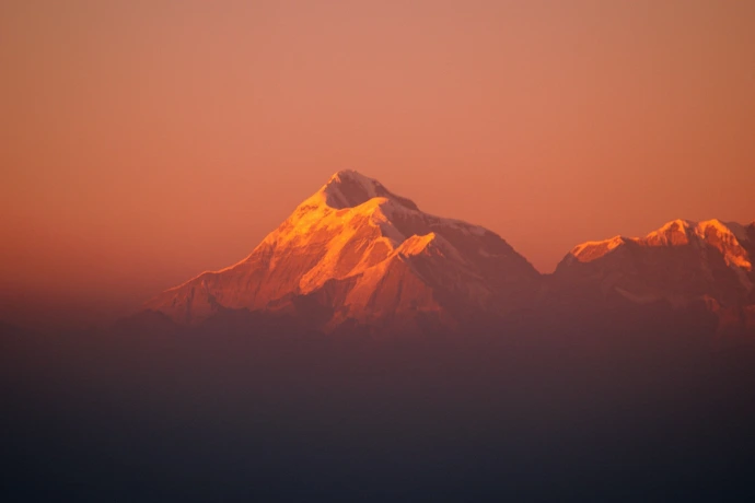 silhouette of mountain during sunset